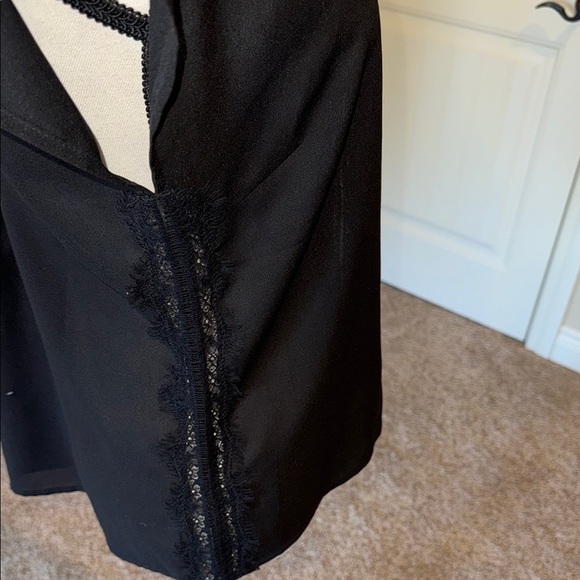 Le Chateau Black Blouse Top Blouse with Lace Women’s Size M - Picture 6 of 11